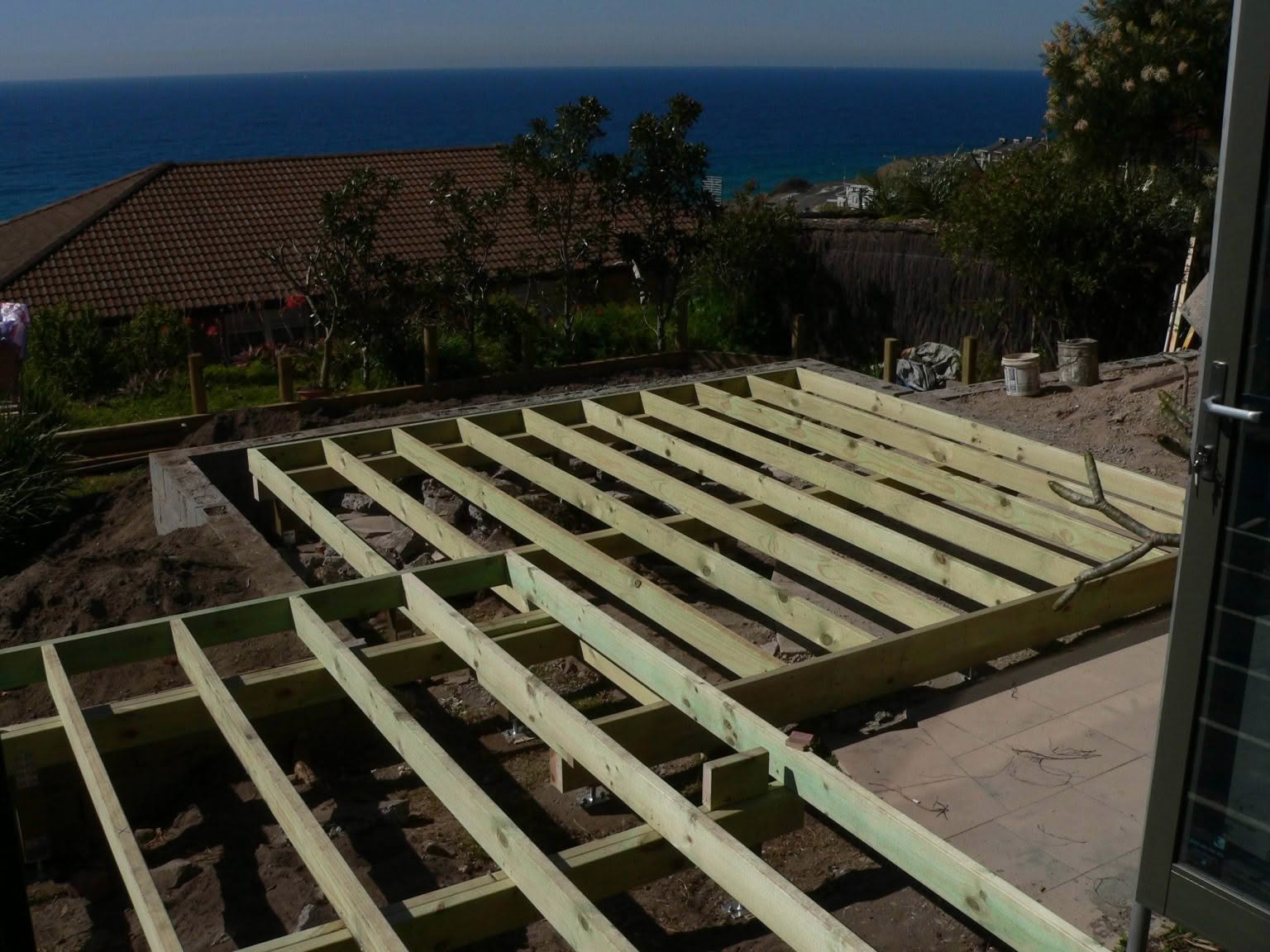 deck build during construction phase