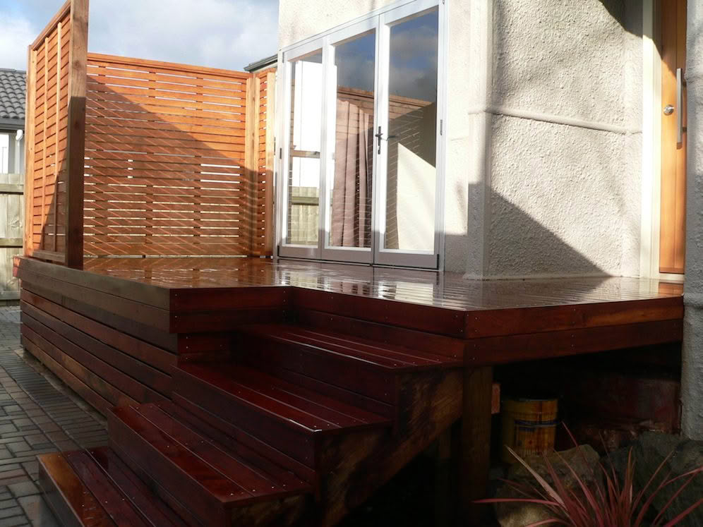 hardwood deck installed